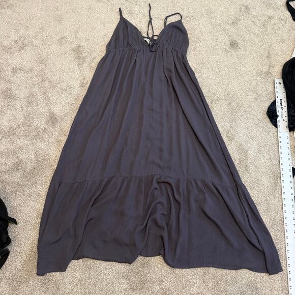 Rhea L/XL  Princess flowy strappy maxi dress Peppercorn D1 2346 - Picture 6 of 10